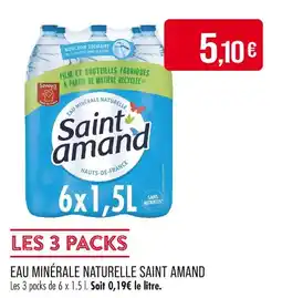 Match SAINT AMAND Eau minérale naturelle offre