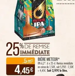 Match METEOR Bière offre
