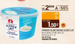 Match ALSACE LAIT Fromage blanc nature offre