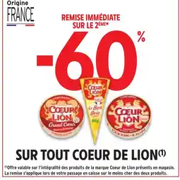 Intermarché COEUR DE LION -60% de remise immédiate sur le 2ème pack sur tout coeur de lion offre
