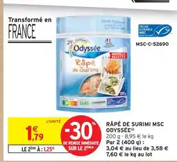 Intermarché ODYSSÉE Râpé de Surimi MSC offre