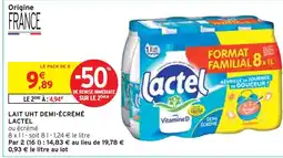 Intermarché LACTEL LAIT UHT DEMI-ÉCRÉMÉ offre