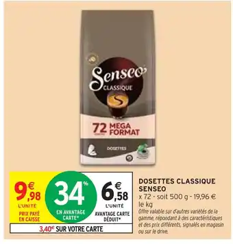 Intermarché SENSEO Dosettes classique offre