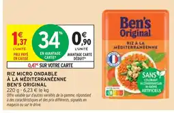 Intermarché BEN'S ORIGINAL Riz micro ondable à la méditerranéenne offre