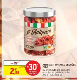 Intermarché CIRO Antipasti tomates séchées offre