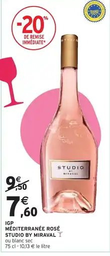 Intermarché MIRAVAL Igp méditerranée rosé offre
