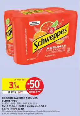 Intermarché SCHWEPPES Boisson gazeuse agrumes offre