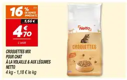Netto Netto Croquettes mix pour chat à la volaille & aux légumes offre