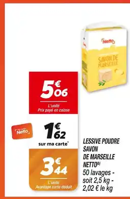 Netto NETTO LESSIVE POUDRE SAVON DE MARSEILLE offre