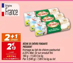 Netto PRÉSIDENT Bûche de chèvre fondante offre