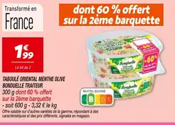 Netto BONDUELLE TRAITEUR Taboulé oriental menthe olive offre