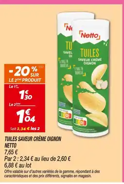 Netto NETTO Tuiles saveur crĂšme oignon offre