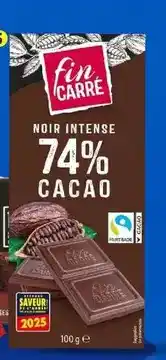 Lidl Fin carre - chocolate noir intense offre