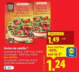 Lidl Gésiers de volaille offre