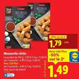 Lidl Mozzarella sticks offre