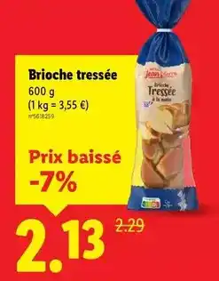 Lidl Maître jean pierre - brioche tressée offre