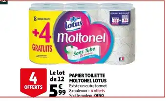 Auchan Papier Toilette Moltonel Lotus offre