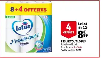 Auchan Essuie Tout Lotus offre