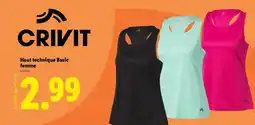 Lidl CRIVIT Haut technique Basic femme offre