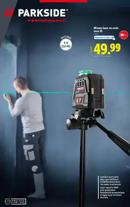 Lidl PARKSIDE Niveau laser en croix sans fil offre