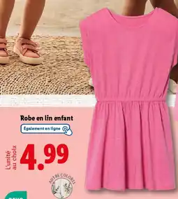 Lidl Robe en lin enfant offre