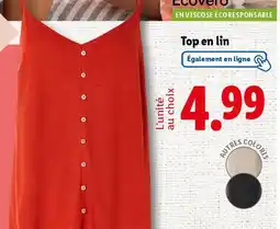 Lidl Top en lin offre