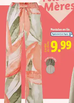 Lidl Pantalon en lin offre