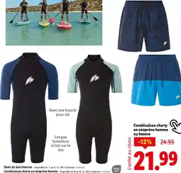 Lidl Combinaison shorty en néoprène homme offre