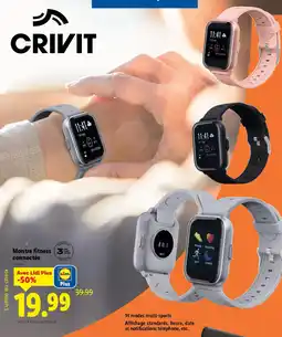 Lidl CRIVIT Montre fitness connectée offre