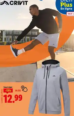 Lidl CRIVIT Sweat zippé offre