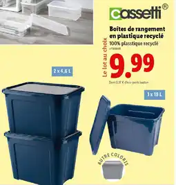 Lidl Boîtes de rangement en plastique recyclé 100% plasstique recyclé offre