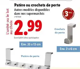 Lidl Patère ou crochets de porte offre