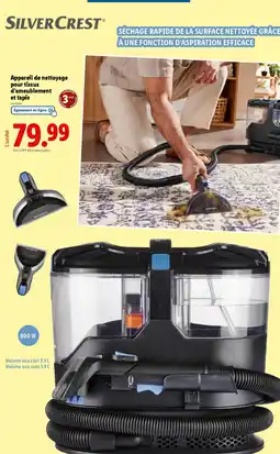 Lidl SILVERCREST Appareil de nettoyage pour tissus d'ameublement et tapis offre