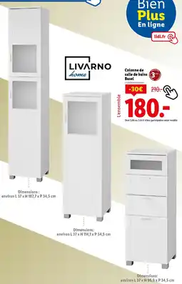 Lidl LIVARNO HOME Colonne de salle de bains Basel offre
