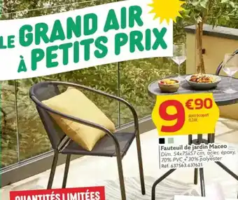 Gifi Fauteuil de jardin Maceo offre