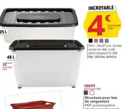 Gifi Structure pour bac de rangement offre