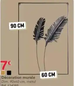 Gifi Décoration murale Dim. 90x60 cm, métal offre