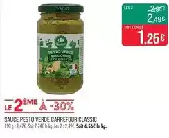 Match Carrefour - sauce pesto verde classic offre