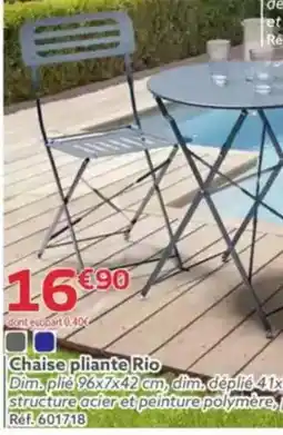Gifi Chaise pliante Rio Dim. plie 96x7x42 cm offre