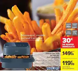 Carrefour Philips - friteuse sans huile air fryer xxl 2 et 1 mouliable offre