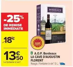Carrefour La cave d'augustin florent - a.o.p. bordeaux offre