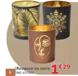 Gifi Bougeoir en verre offre
