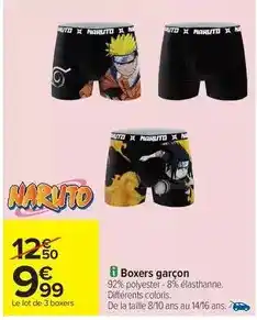 Carrefour Boxers garçon offre