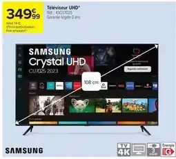 Carrefour Samsung - téléviseur uhd 43ur7025 offre