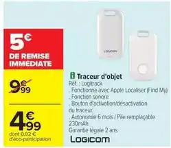 Carrefour Logicom - traceur d'objet offre