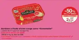 Monoprix Sardines à l'huile d'olive vierge extra connétable offre