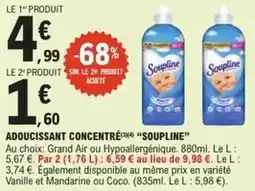 E.Leclerc Soupline - adoucissant concentre offre