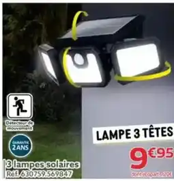Gifi 3 lampes solaires offre