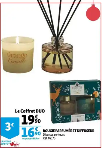 Auchan Bougie Parfumée et Diffuseur offre