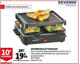 Auchan Severin Raclette RG2370 offre